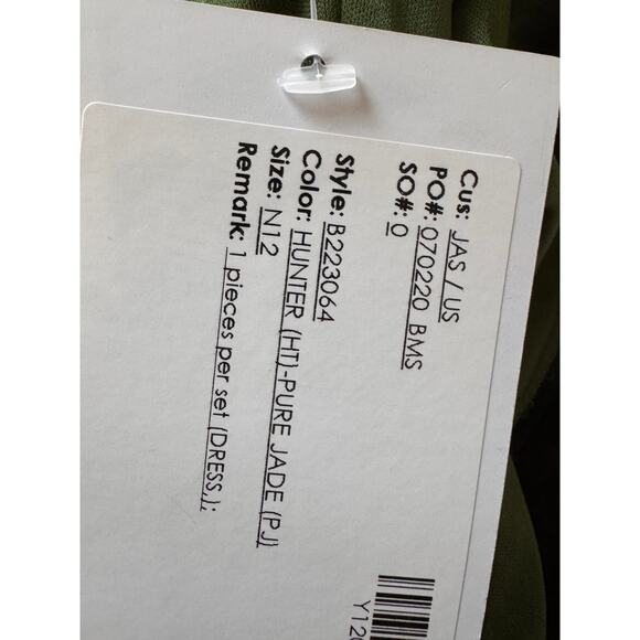 New B2 JASMINE Women's Hunter Pure Jade Sequin Top Floor Length Skirt Size 12 - Picture 6 of 6